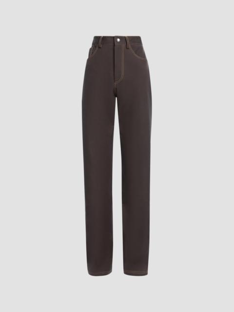 Altuzarra Women's Mills Cotton Slim-Straight Pants - Fudge