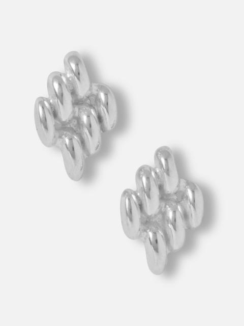 YSSO Mini Chain Link Earrings In Silver