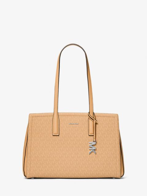 MICHAEL KORS Laila Medium Signature Logo Tote Bag