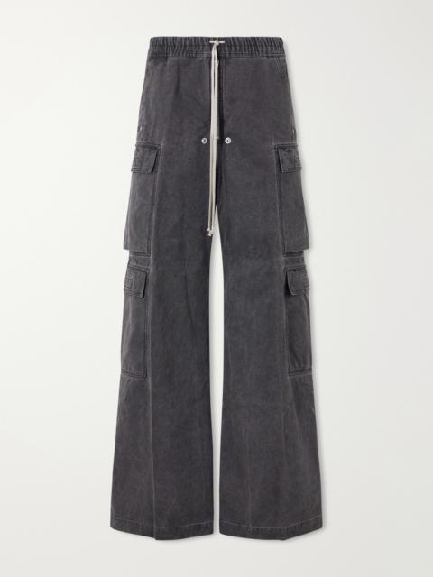 Rick Owens DRKSHDW Jumbo Belas Wide-Leg Cotton-Canvas Cargo Trousers