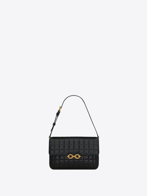 SAINT LAURENT le maillon in quilted shiny leather