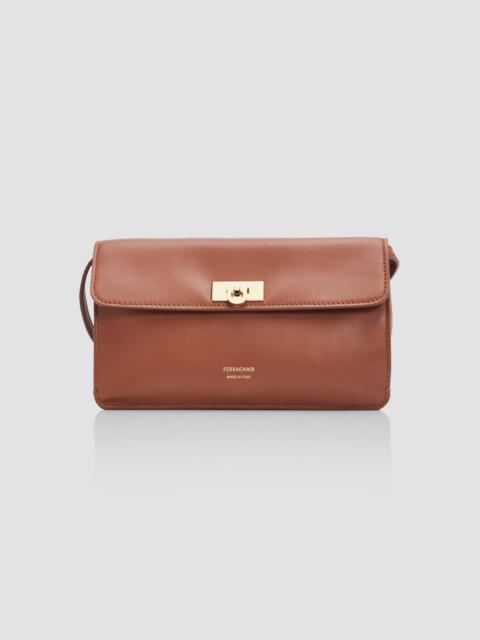 FERRAGAMO Women's Harley Mini Leather Shoulder Bag - New Cognac
