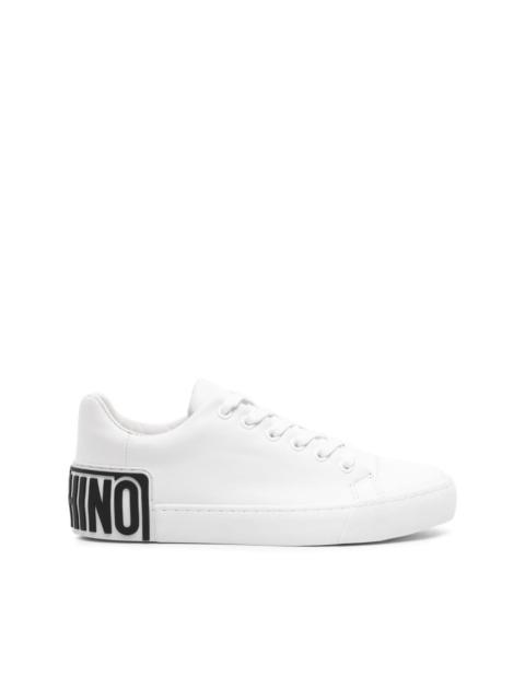 logo-embellished leather sneakers