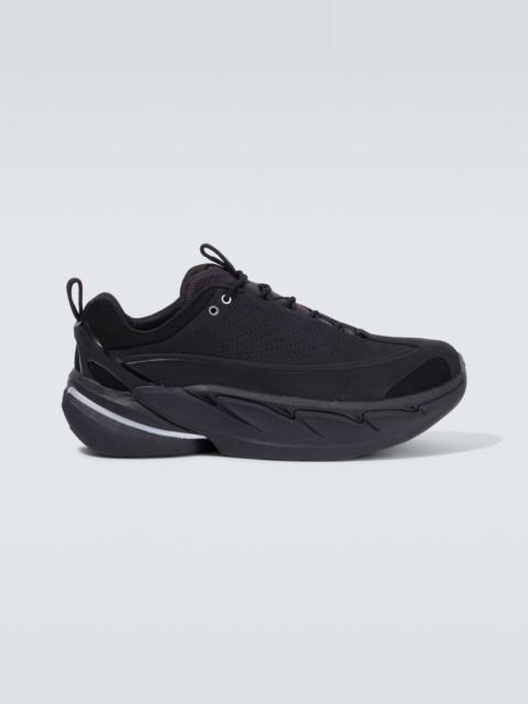 HOKA Elevon X leather-trimmed sneakers