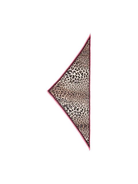 Faliero Sarti animal-print fringed scarf