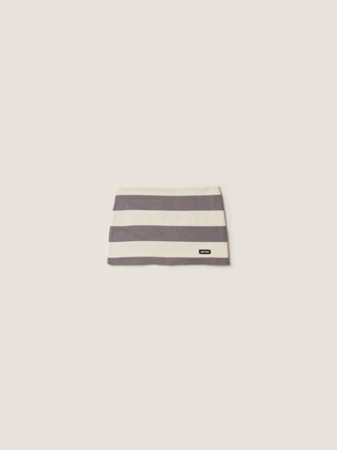 Miu Miu Striped jersey miniskirt