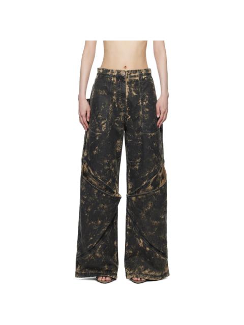 THE ATTICO Black & Beige Long Jeans