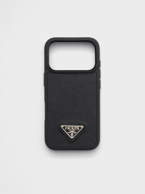 Prada Saffiano leather case for iPhone 17 Pro