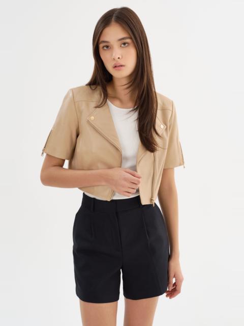 LAMARQUE KIRSI GOLD | Cropped Biker Jacket