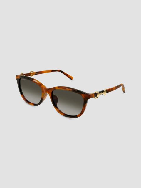 GUCCI Women's Horsebit 56MM Round Sunglasses - Havana