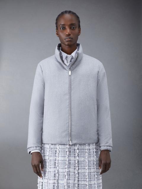 Thom Browne Ultralight Tech Down and Flannel Reversible Funnel Neck Jacket