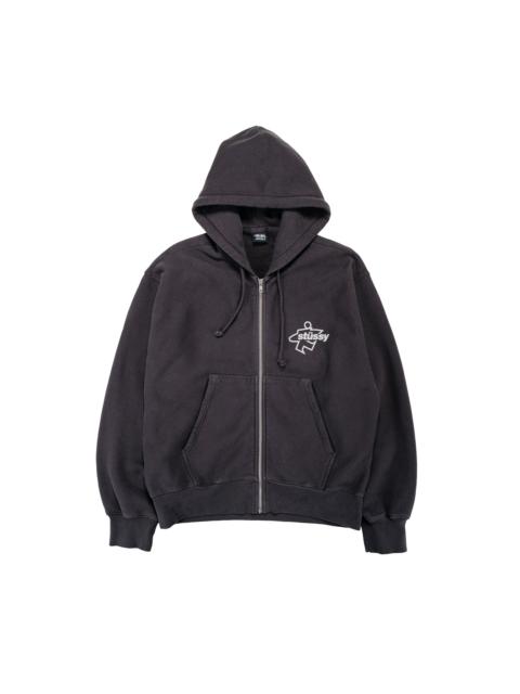 Stüssy Stüssy Surf Size Garment Dyed Zip Hoodie Faded Black