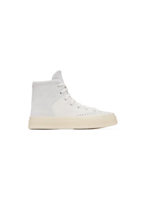 White & Gray Chuck 70 Marquis Leather Sneakers