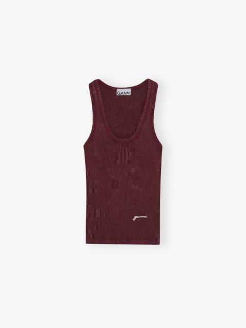 GANNI BABY FIT T-SHIRT IN GREEN