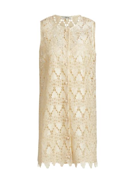 FRAME Women's The Deco Lace Minidress - Ecru