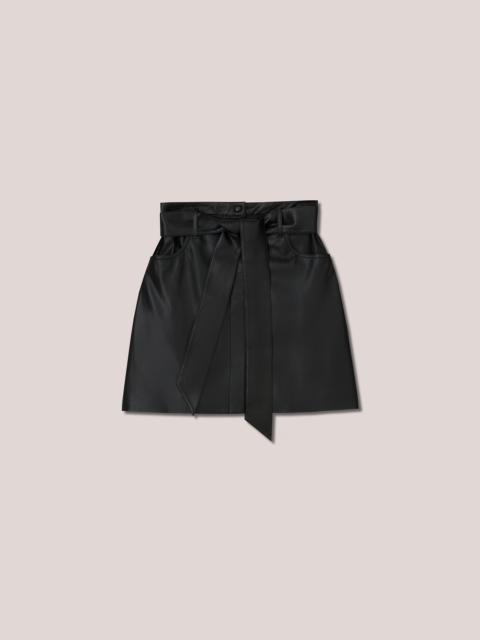 MEDA - Vegan leather mini skirt - Black