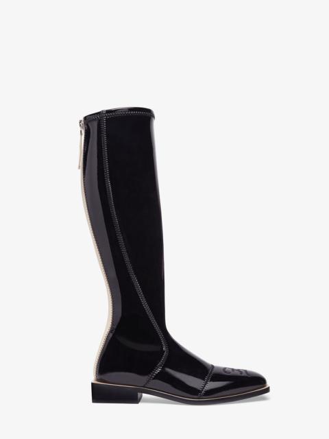 FENDI Glossy black neoprene boots