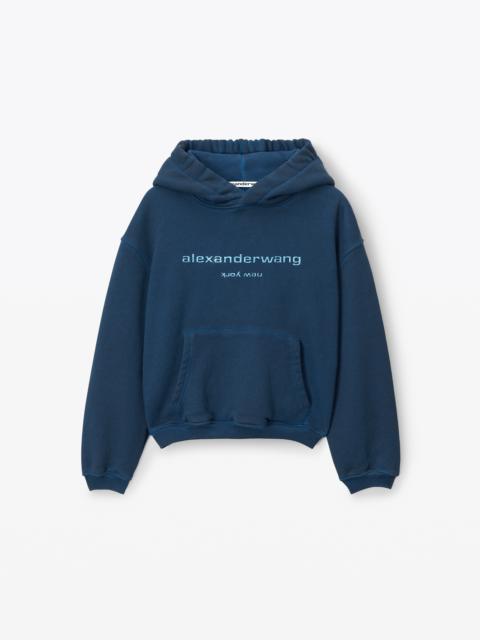 Alexander Wang glitter logo hoodie in classic terry