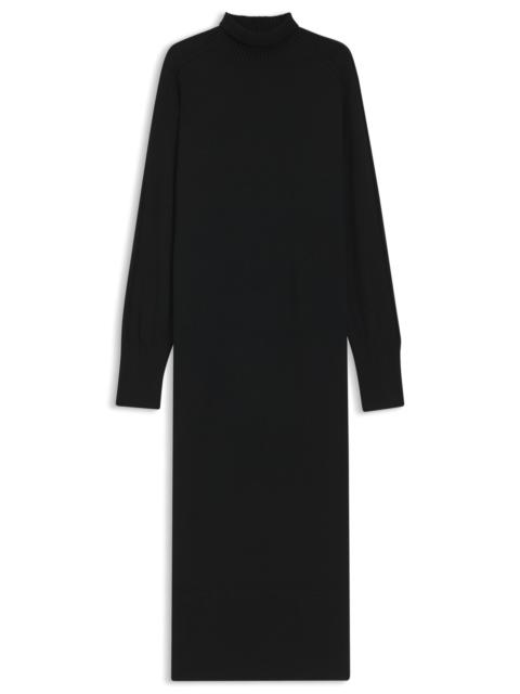 BOSS ROLLNECK KNITTED DRESS IN A WOOL BLEND