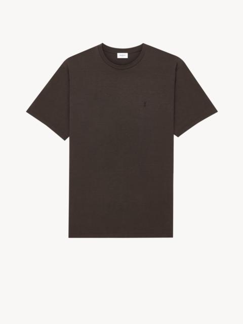 SAINT LAURENT CASSANDRE T-SHIRT IN SILK AND COTTON