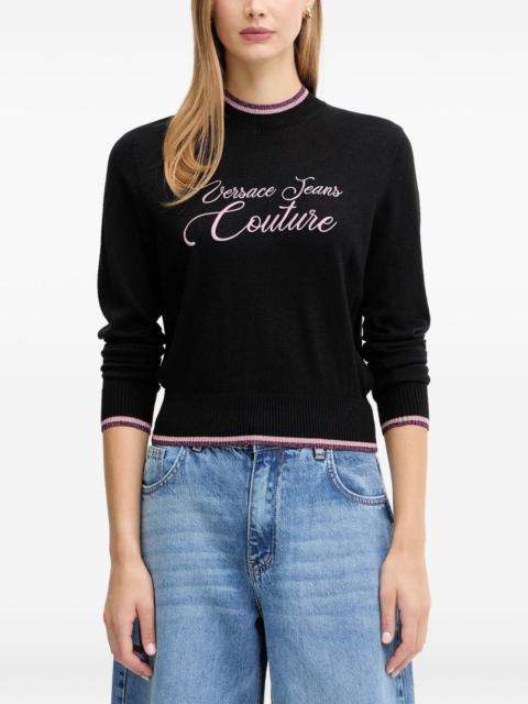 VERSACE JEANS COUTURE logo-lettering jumper