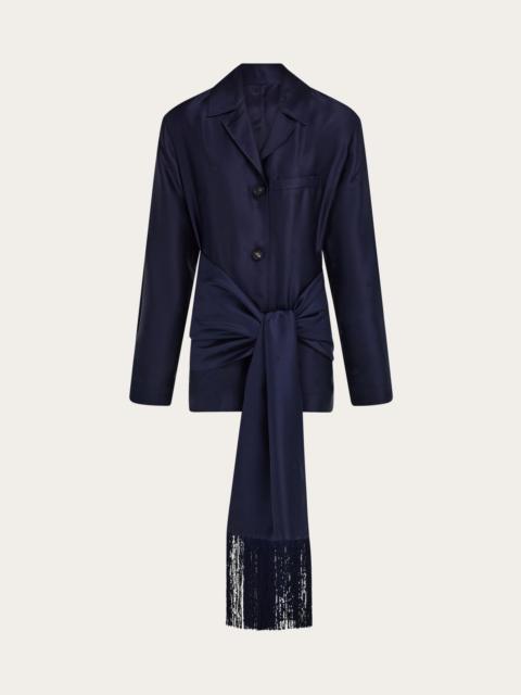 FERRAGAMO Silk shirt jacket