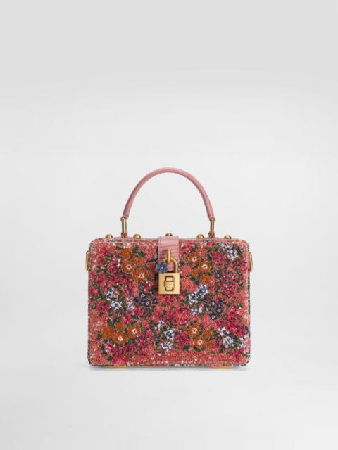 Dolce & Gabbana Dolce Box sequin embroidery handbag