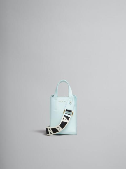 MUSEO NANO BAG IN LIGHT BLUE LEATHER
