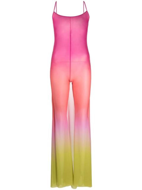 GCDS Degradé sheer tulle jumpsuit