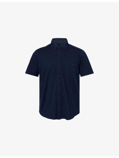 PAIGE Carillo Short-Sleeve Cotton-Jersey Shirt