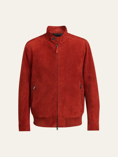 Brioni Men's Leather Stand-Collar Blouson