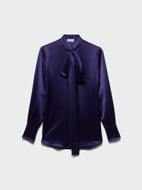 7 For All Mankind LONG SLEEVE BOW SHIRT in Satin