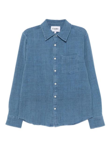 Corridor dyed waffle-knit shirt