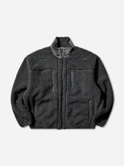 Cav Empt Men's Stand Collar Boa Zip Up Jacket Grey