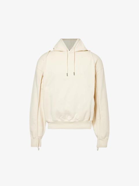 JACQUEMUS Le Sweatshirt brand-embroidered organic cotton-jersey hoody
