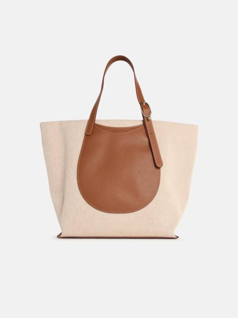 Longchamp 'SHOPPING COMPLICE' CARAMEL COTTON TELA BAG