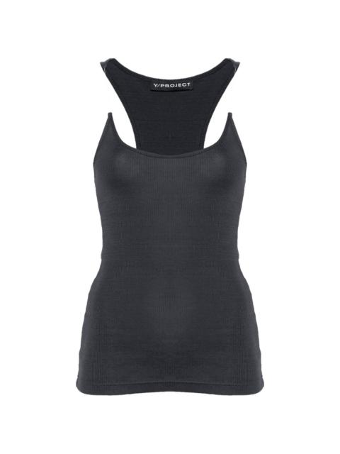 Y/Project Invisible Strap ribbed tank top