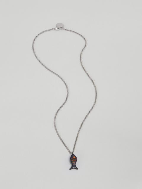 Marni METAL NECKLACE WITH ENAMELLED FISH CHARM