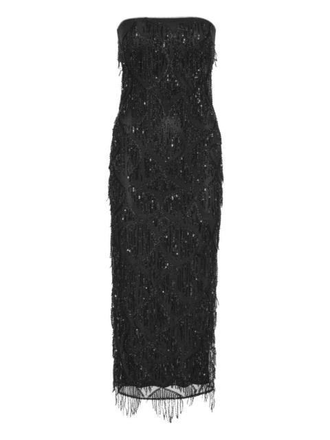 ROTATE sequin midi tube dress