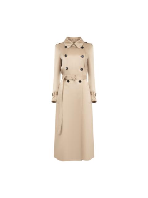 TOM FORD PEACH-FEEL SILK SATIN TRENCH COAT