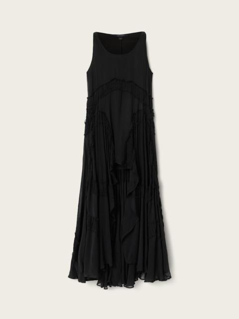 ALLSAINTS DORINA SLEEVELESS RUCHED MAXI DRESS