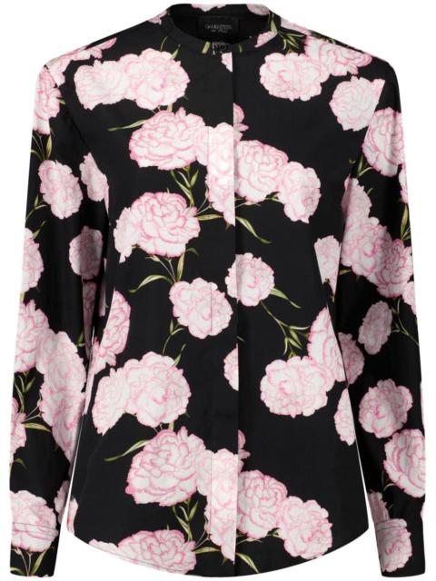 GIAMBATTISTA VALLI floral-print collarless shirt