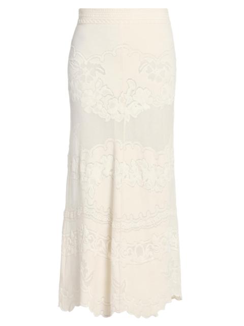 Isabel Marant Women's Sanaya Cotton Lace Maxi Skirt - Ecru