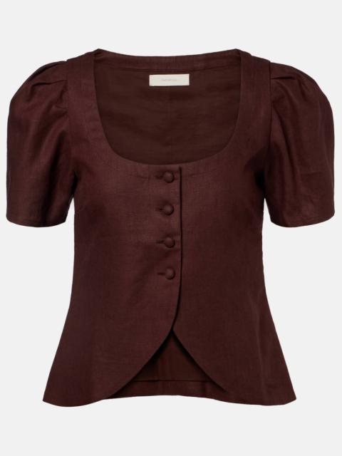 FAITHFULL Emma linen top