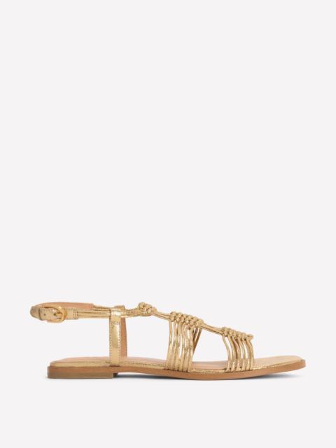BODEN Multi Strap Knot Sandal-Gold
