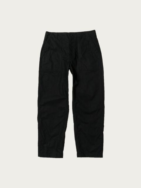 Fatigue Pant - Black Cotton Brushed Herringbone