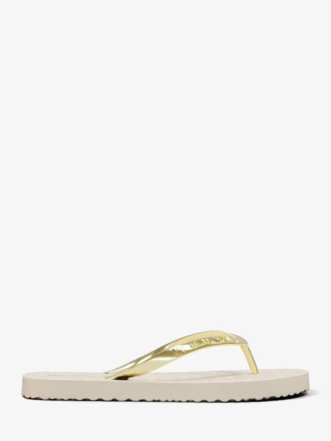 MICHAEL KORS Signature Logo Flip Flops