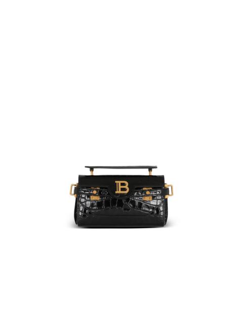 Balmain B-Buzz 19 bag in crocodile-print leather