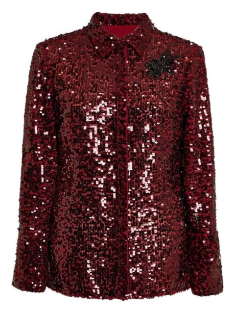Erdem sequin embellished long sleeve shirt