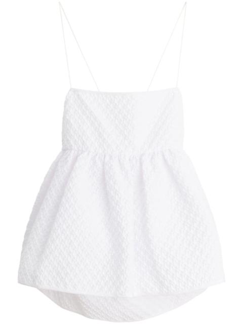 CECILIE BAHNSEN Selena matelassÃ© cotton blend top